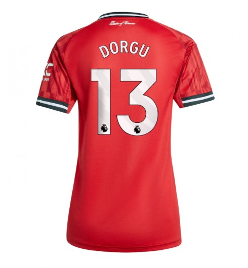 Manchester United Patrick Dorgu #13 Domácí Dres pro Dámské 2025-26 Krátký Rukáv Manchester United Patrick Dorgu #13 Domácí Dres pro Dámské 2025-26 Krátký Rukáv